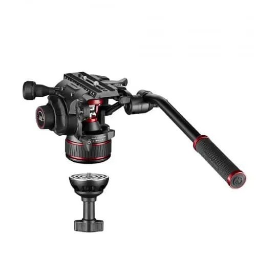 Manfrotto Nitrotech 608 version Video Tripod Kit (3 Sec - Twin Carbon Fibre) (Ground-Spreader)