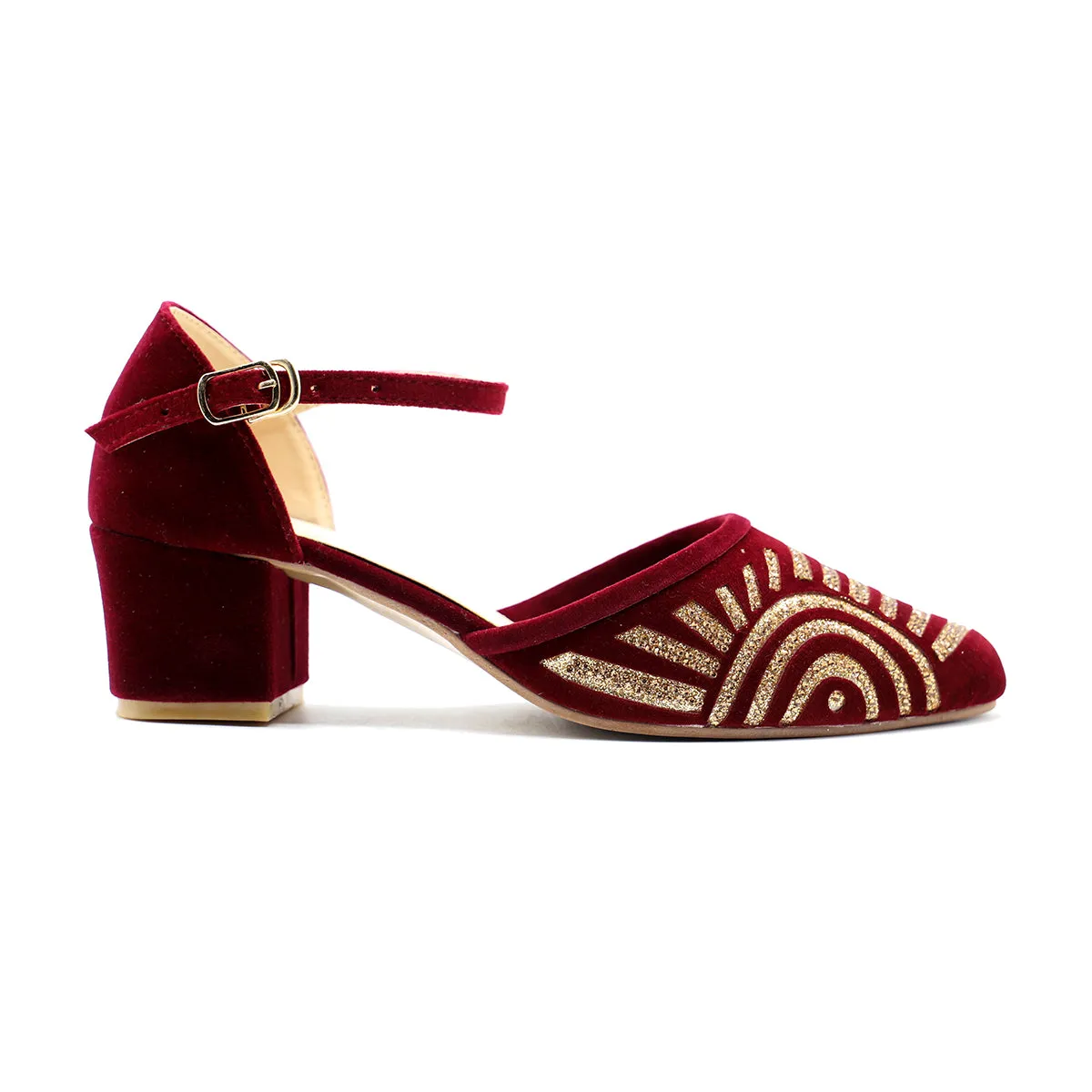 Maroon Fancy Sling Back 085483