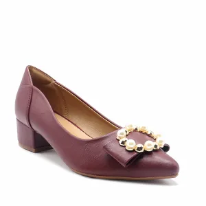 Maroon Formal Court Shoes 085471