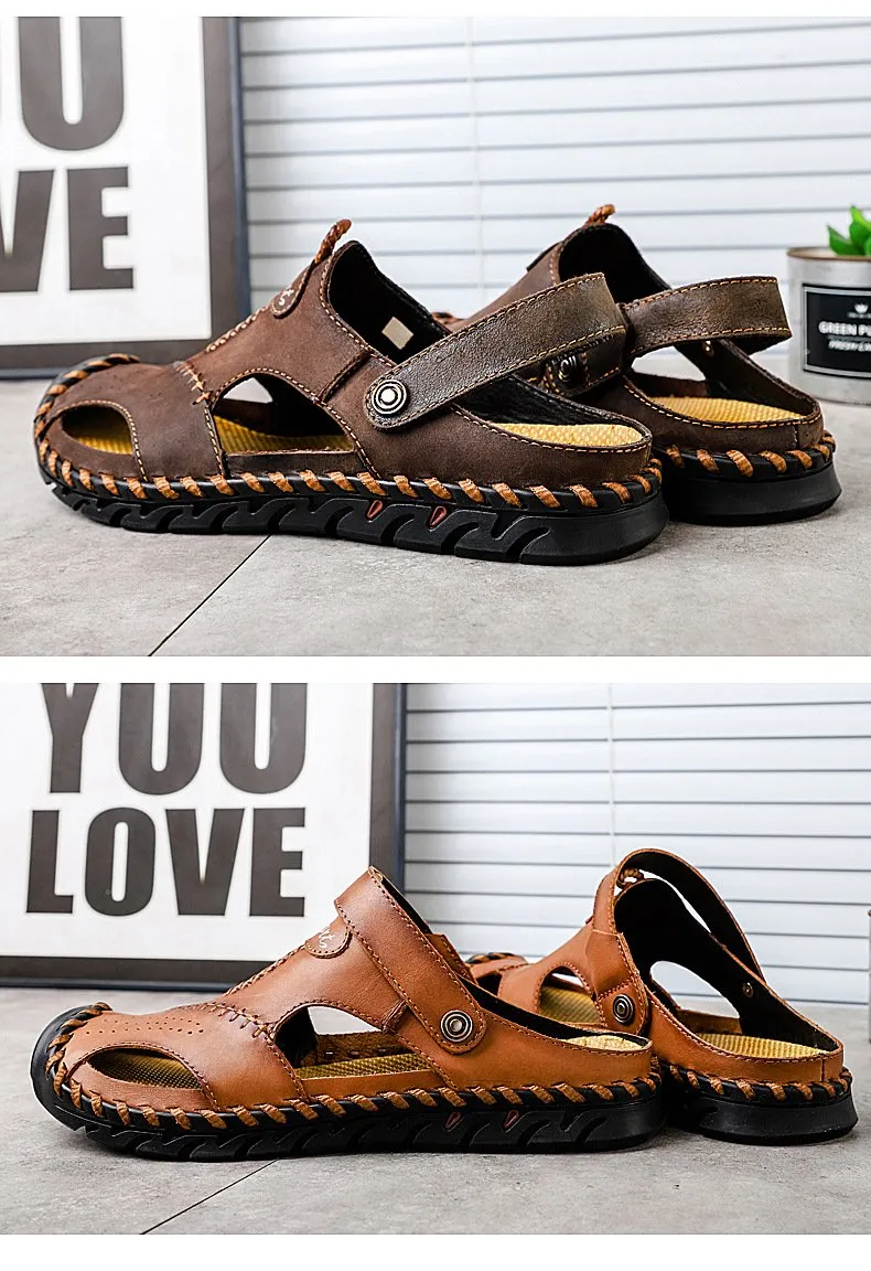 Men's Leather Casual Sandals 26354769YM