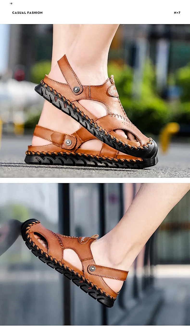 Men's Leather Casual Sandals 26354769YM