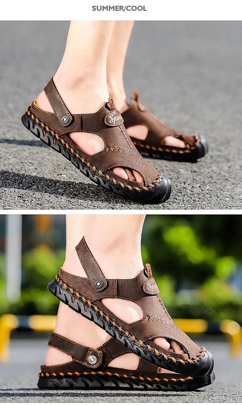 Men's Leather Casual Sandals 26354769YM