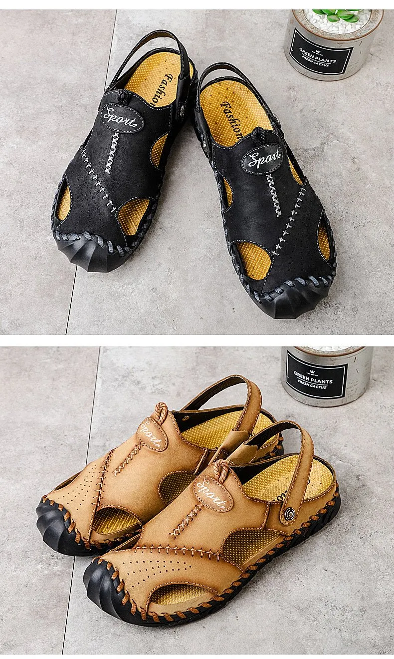 Men's Leather Casual Sandals 26354769YM