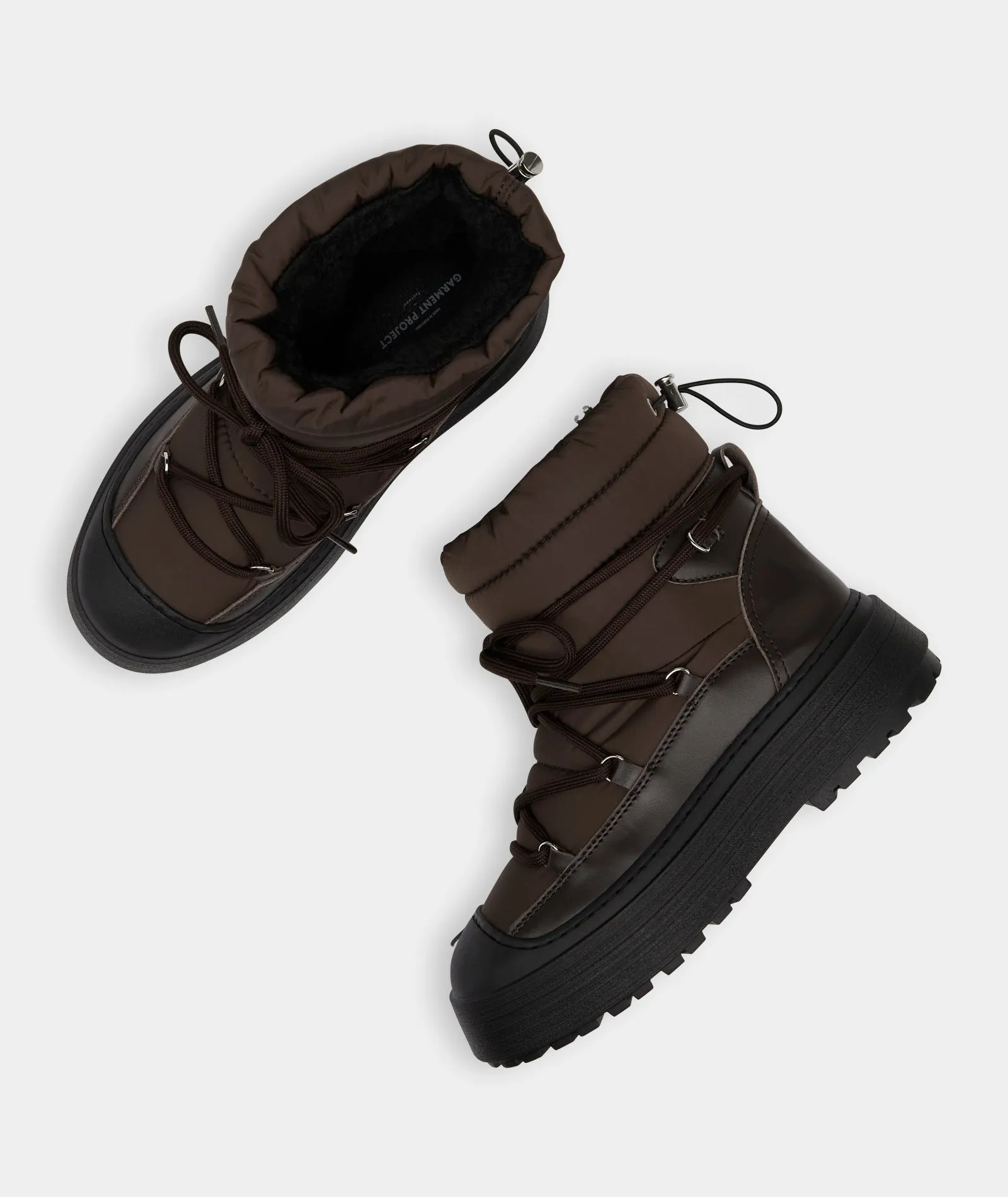 Milo Snow Boot - Brown Nylon / Leather