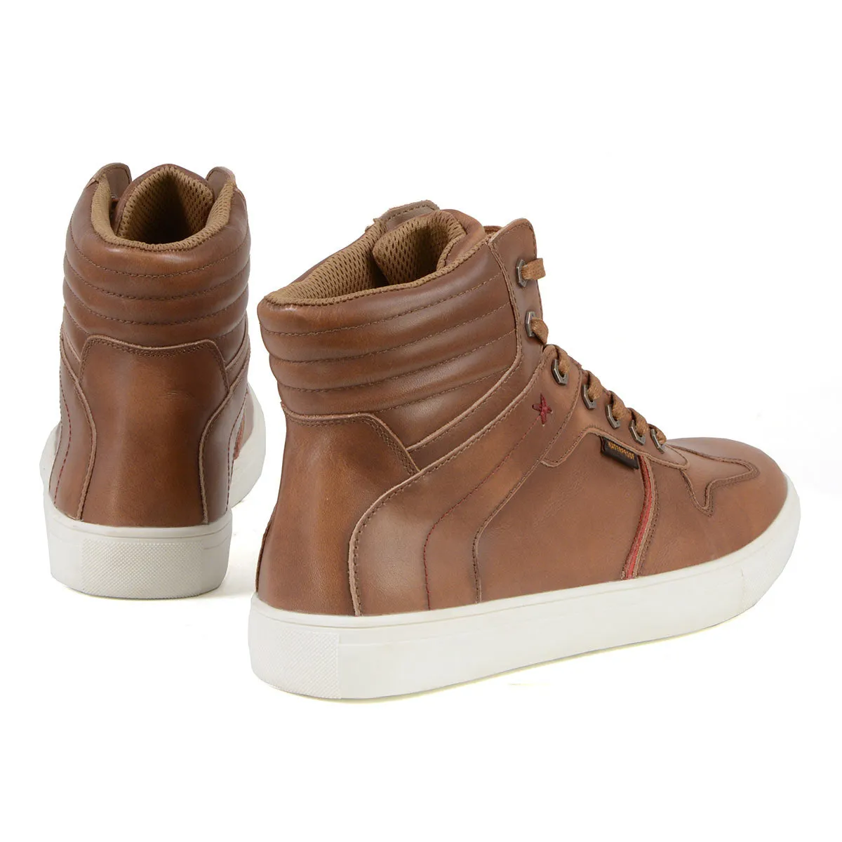 Milwaukee Leather MBM9154 Men's Cognac Leather High-Top Reinforced