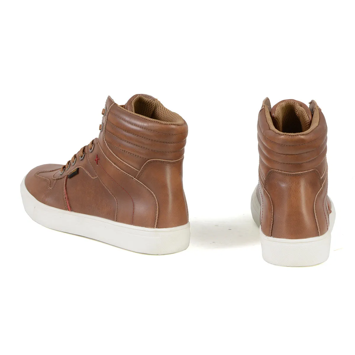 Milwaukee Leather MBM9154 Men's Cognac Leather High-Top Reinforced