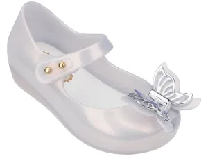 Mini Melissa Ultragirl Fly - Pearl w/Silver