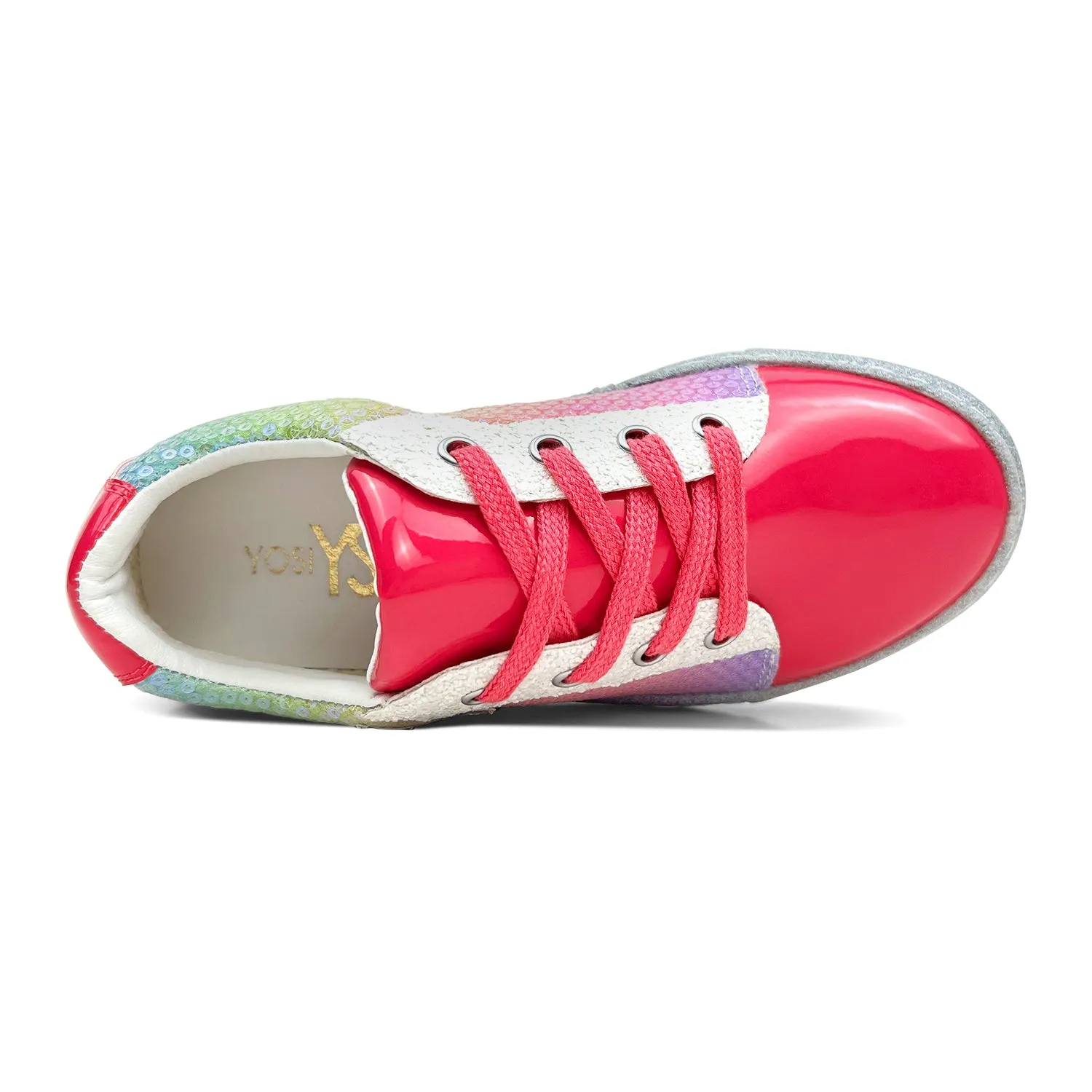 Miss Harper Sneaker in Pink Sequin - Kids