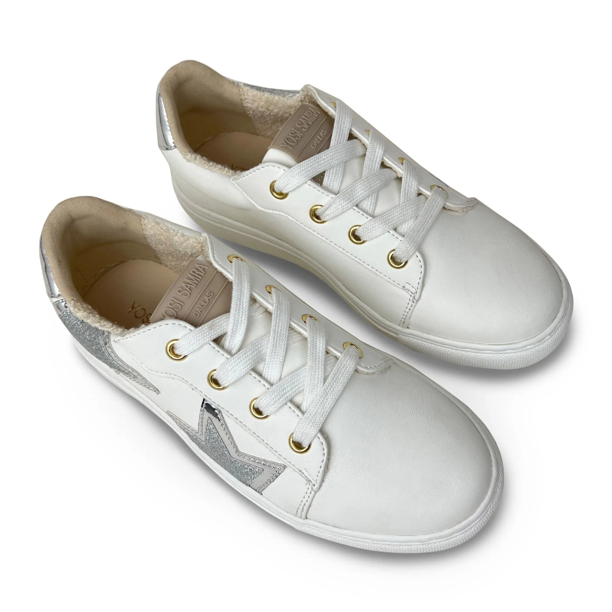 Miss Harper Sneaker in Silver Glitter - Kids