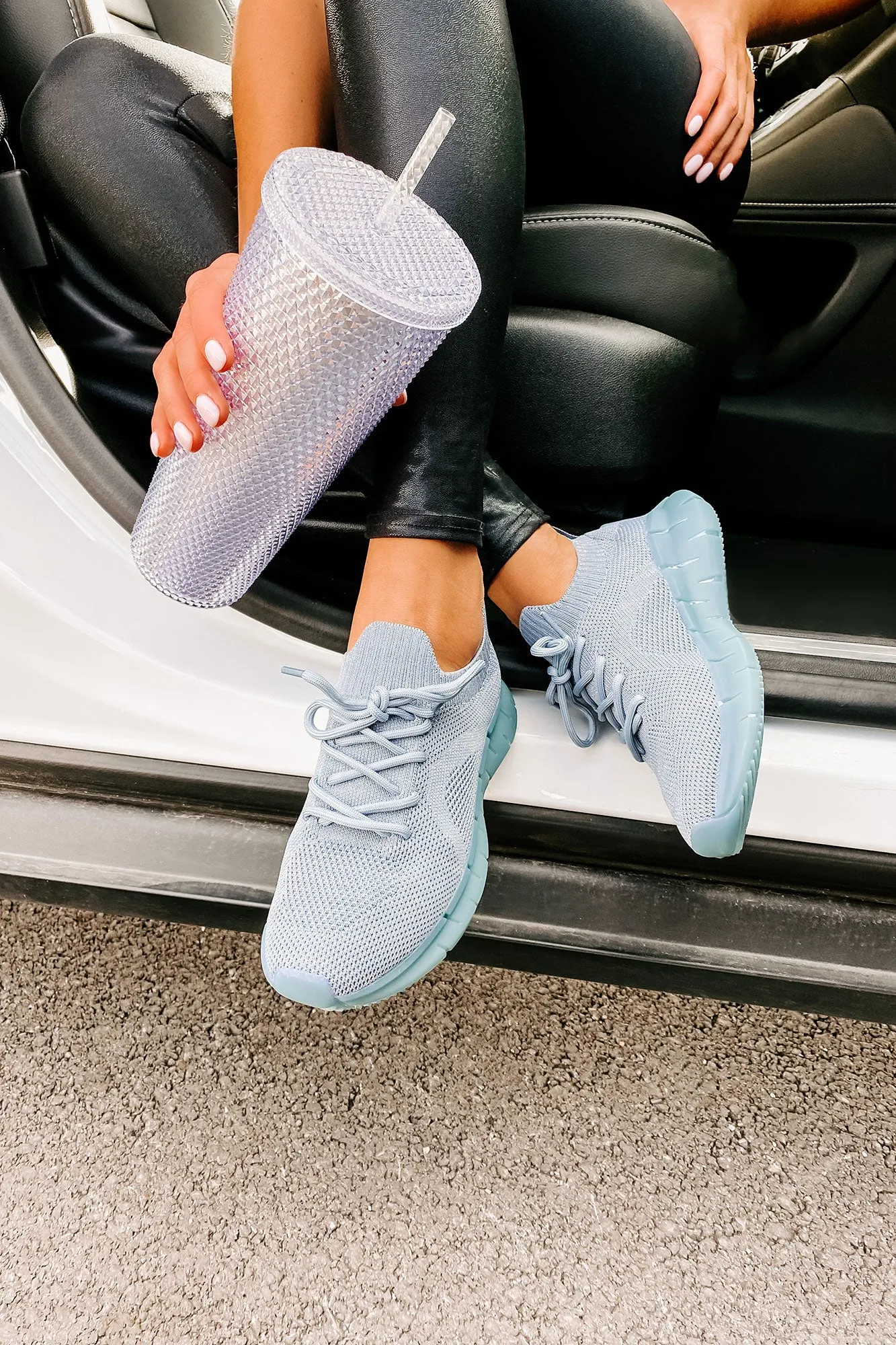 Motivated To Move Sock Knit Sneakers (Blue)