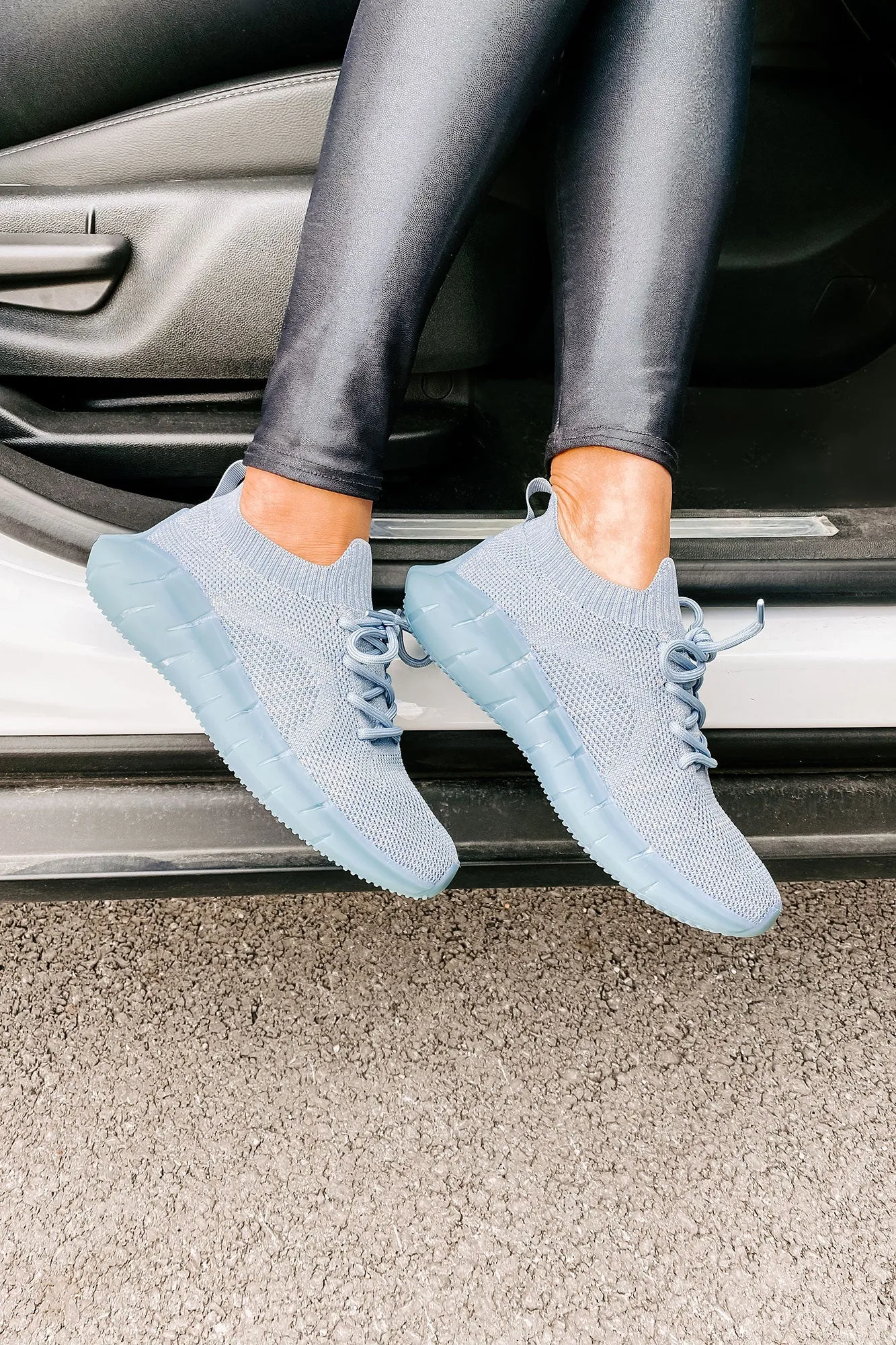 Motivated To Move Sock Knit Sneakers (Blue)