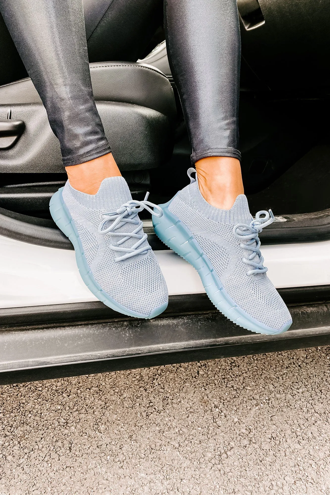 Motivated To Move Sock Knit Sneakers (Blue)