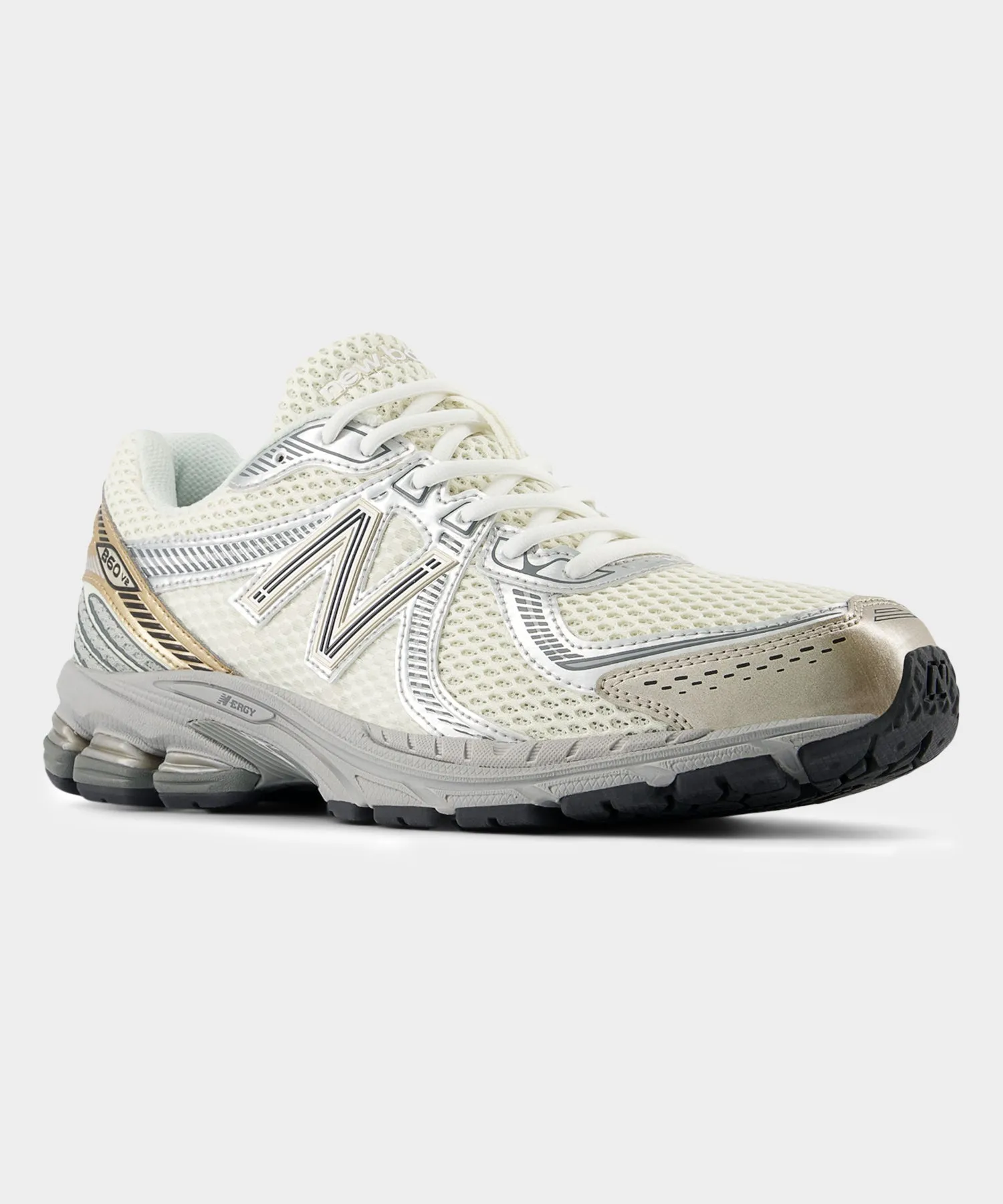 New Balance 860v2 in Sea Salt   Gold Metallic