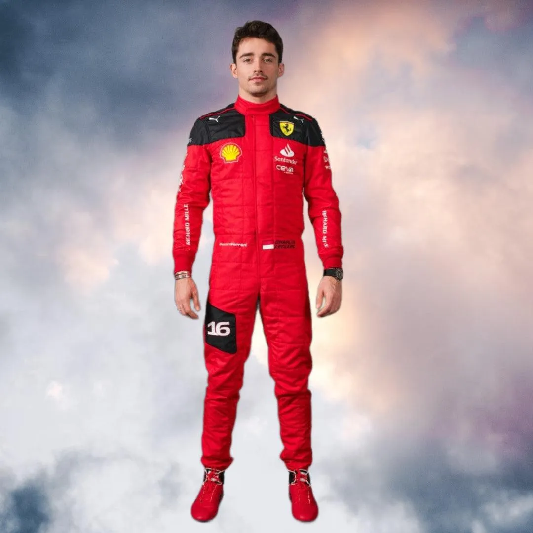 New Charles Leclerc 2023 Race Suit Ferrari F1