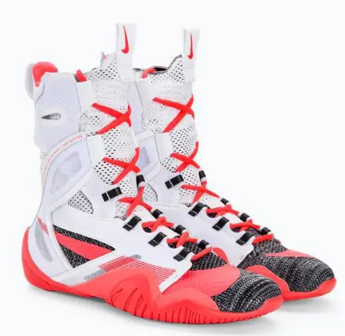 NIKE HYPERKO 2 PROFESSIONAL BOXING SHOES BOOTS US 8-11 White Bright Crimson Black