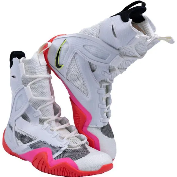 NIKE HYPERKO 2 SE PROFESSIONAL BOXING SHOES BOOTS US 8-9 White Black Bright Crimson