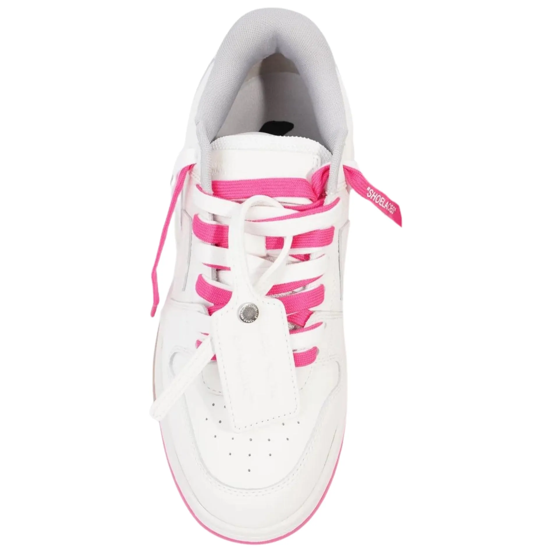 Off-White Out Of Office Fuschia Calf Leather Sneakers