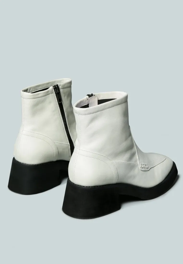 OXMAN Classic White Ankle Boot