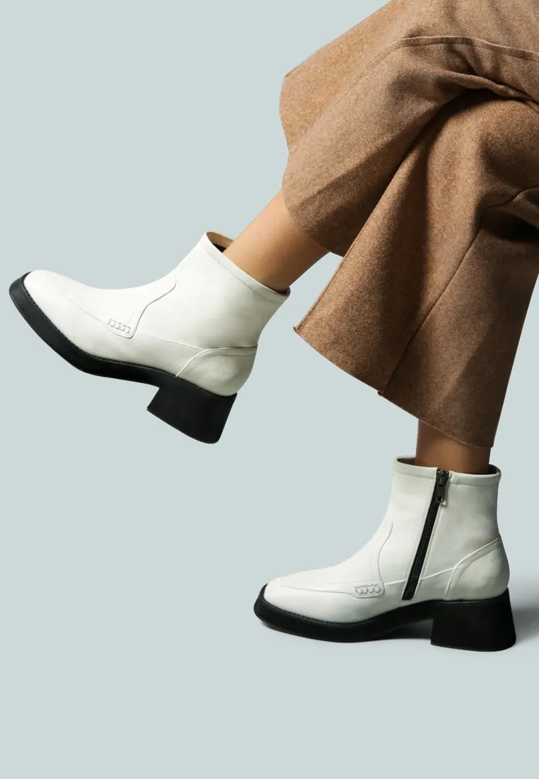 OXMAN Classic White Ankle Boot