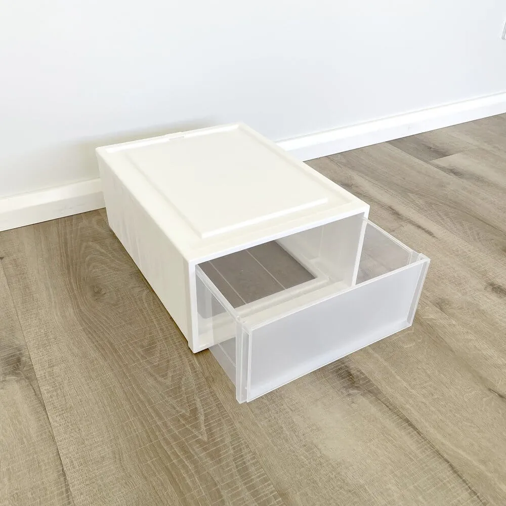 Paula 25L Stackable Storage Drawer White