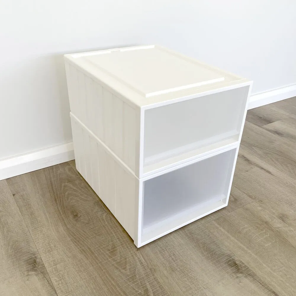 Paula 25L Stackable Storage Drawer White