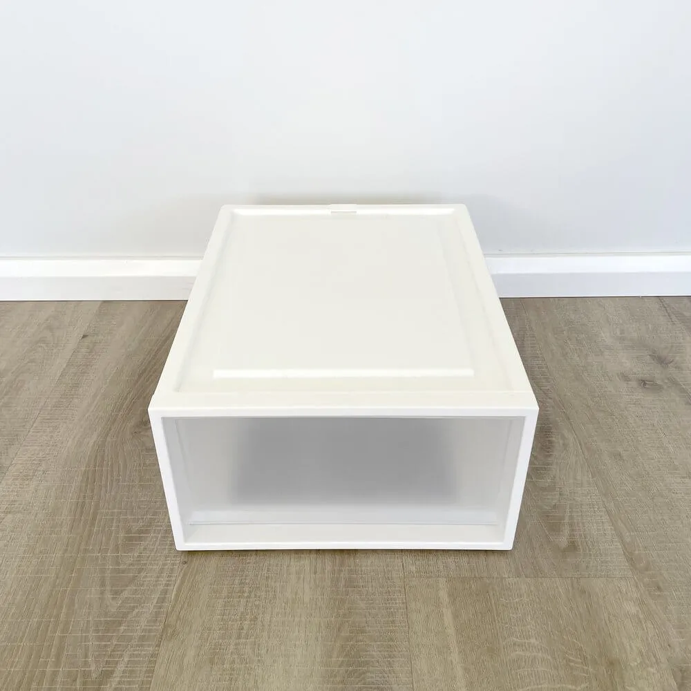 Paula 25L Stackable Storage Drawer White