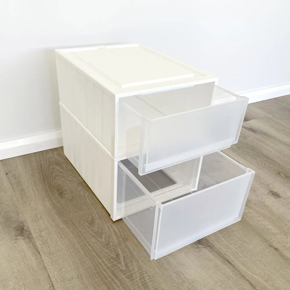 Paula 25L Stackable Storage Drawer White