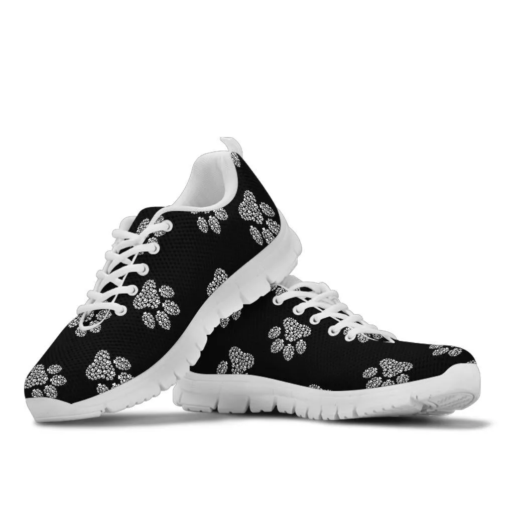 Pawprints Inception Pattern White - Women's Sneakers