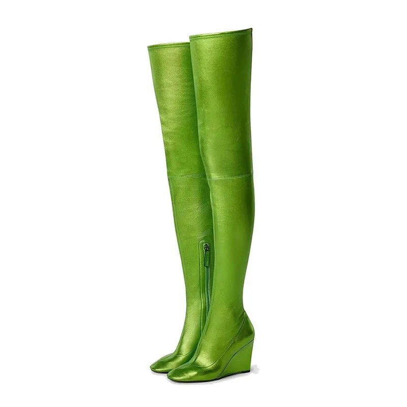 Pre Order:  Over-the-Knee Wedge Boots