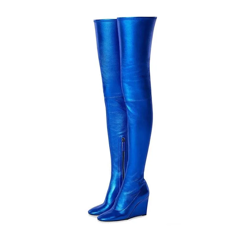 Pre Order:  Over-the-Knee Wedge Boots