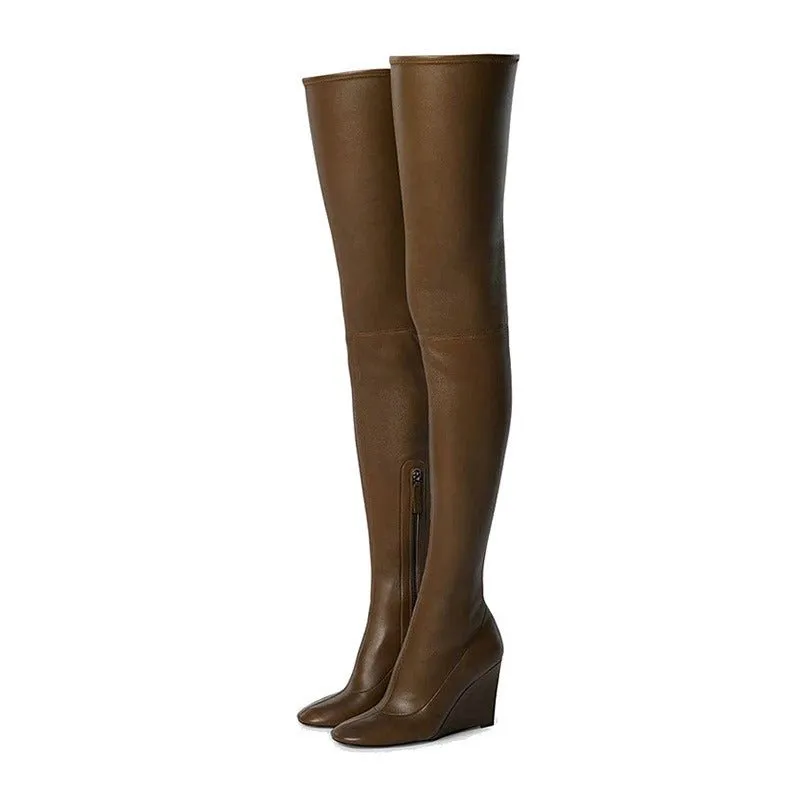 Pre Order:  Over-the-Knee Wedge Boots