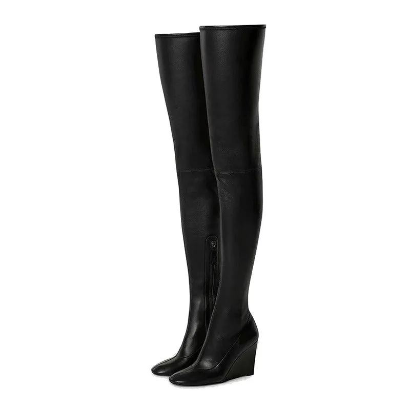 Pre Order:  Over-the-Knee Wedge Boots