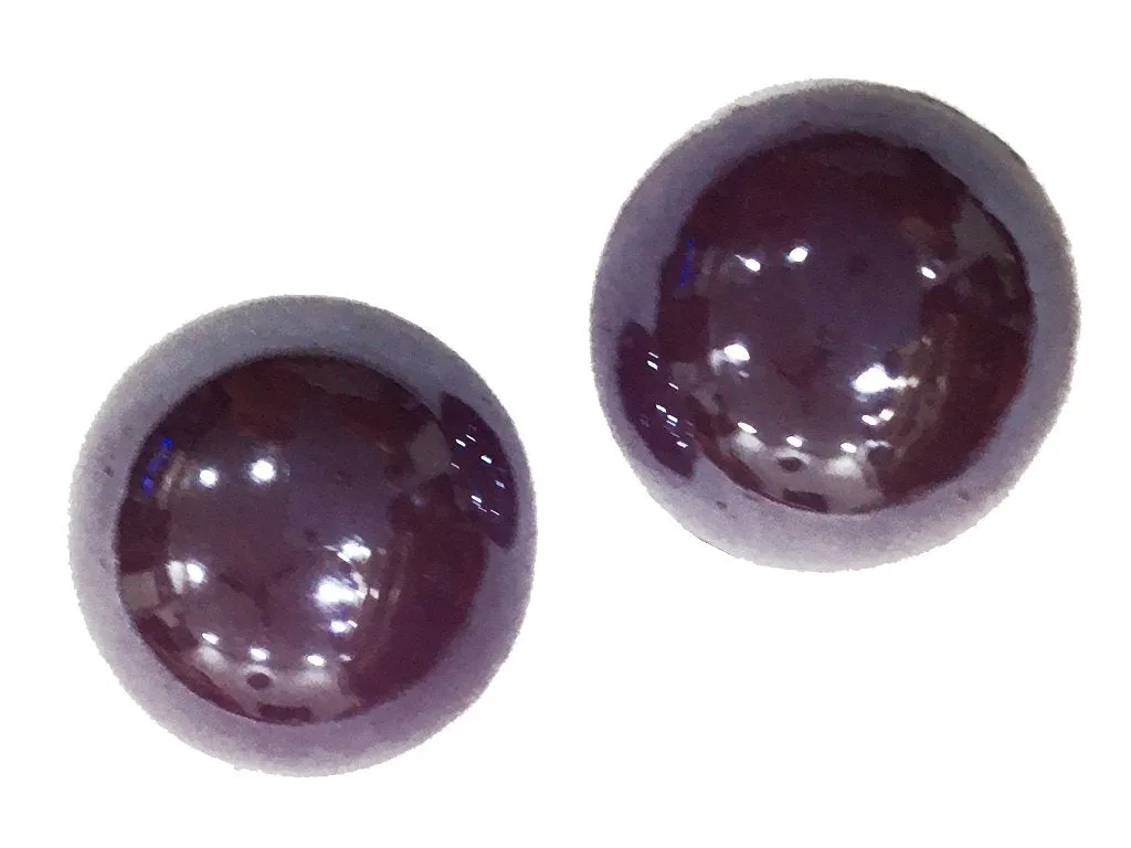 Purple Circular Shiny Ceramic Stones (16 mm- Without Hole)