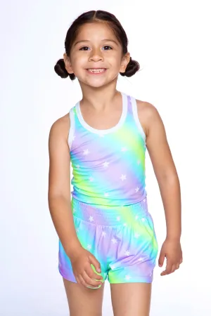 Racerback Tank & Smocked Short - Ombré Pastel Stars