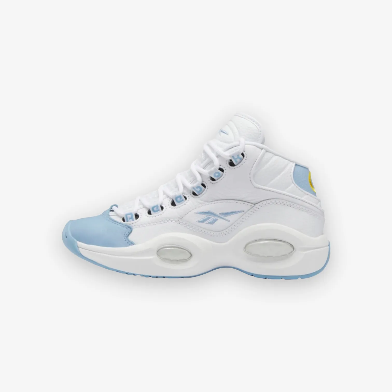 Reebok Question Mid White Fluid Blue Toxic Grade School HR0498