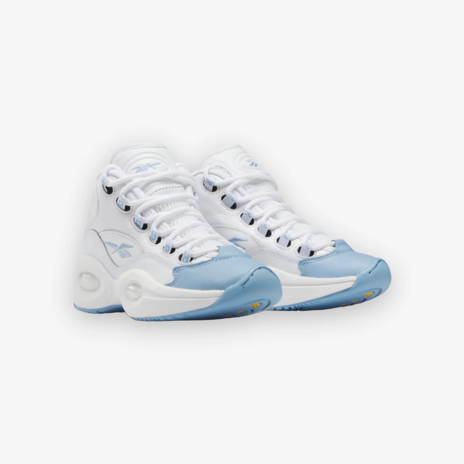 Reebok Question Mid White Fluid Blue Toxic Grade School HR0498