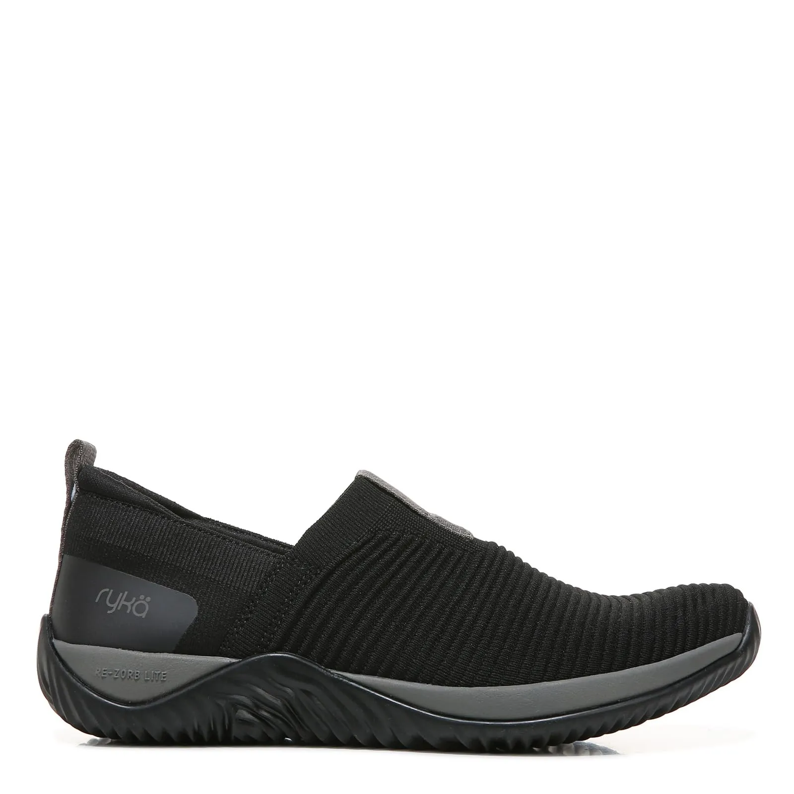 Ryka Women's Echo Knit Slip-On Sneaker Black/Grey