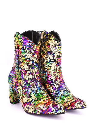 SEQUIN ANKLE BOOTS CARLOTTA