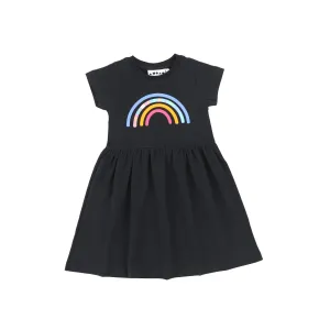 SHAPES BLACK RAINBOW SKATER DRESS