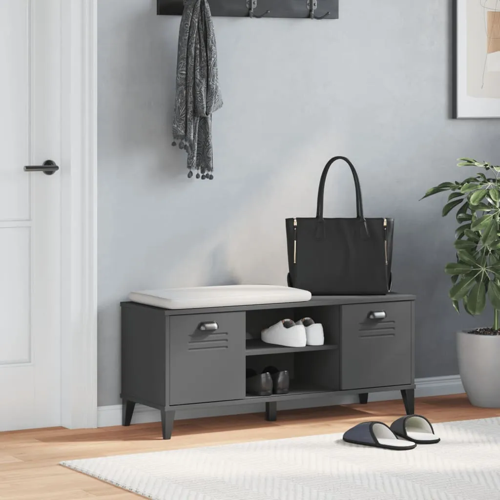 Shoe Bench VIKEN Anthracite Grey 106x35x45 cm Engineered Wood