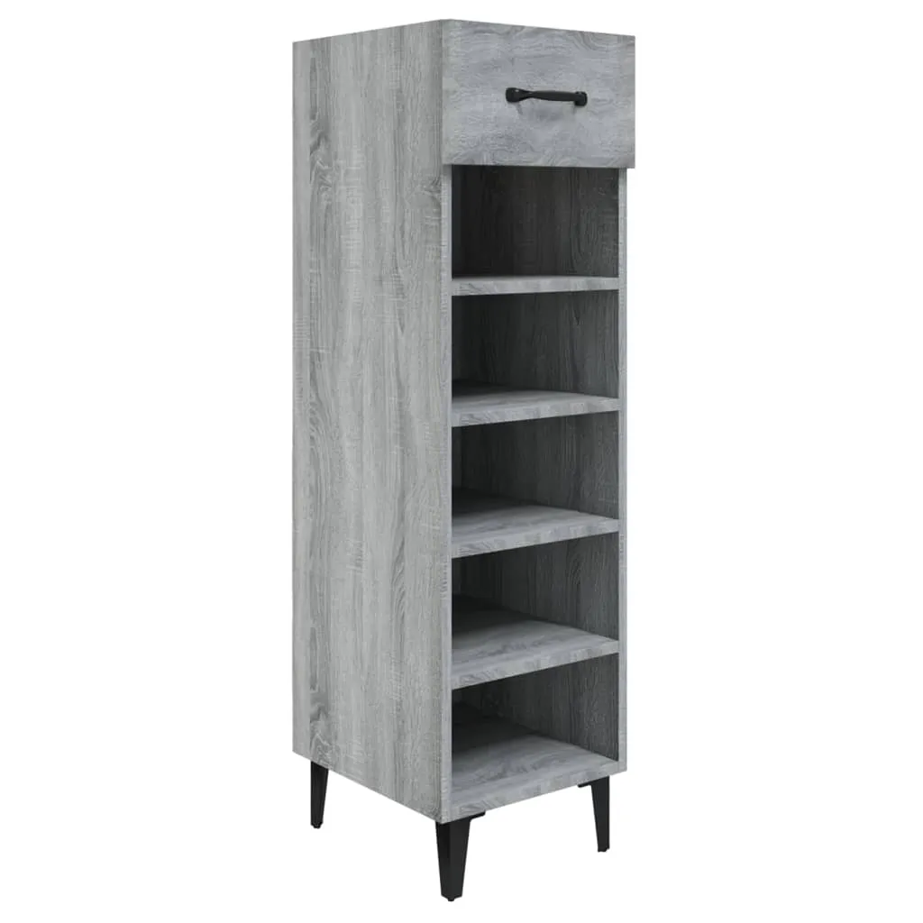 Shoe Cabinet Grey Sonoma 30x35x105 cm Engineered Wood