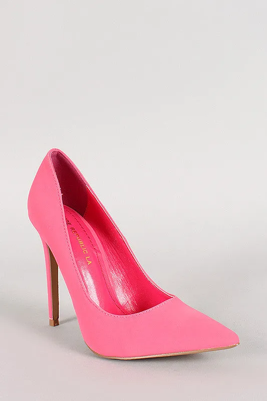 Shoe Republic Nubuck Pointy Toe Stiletto Pump