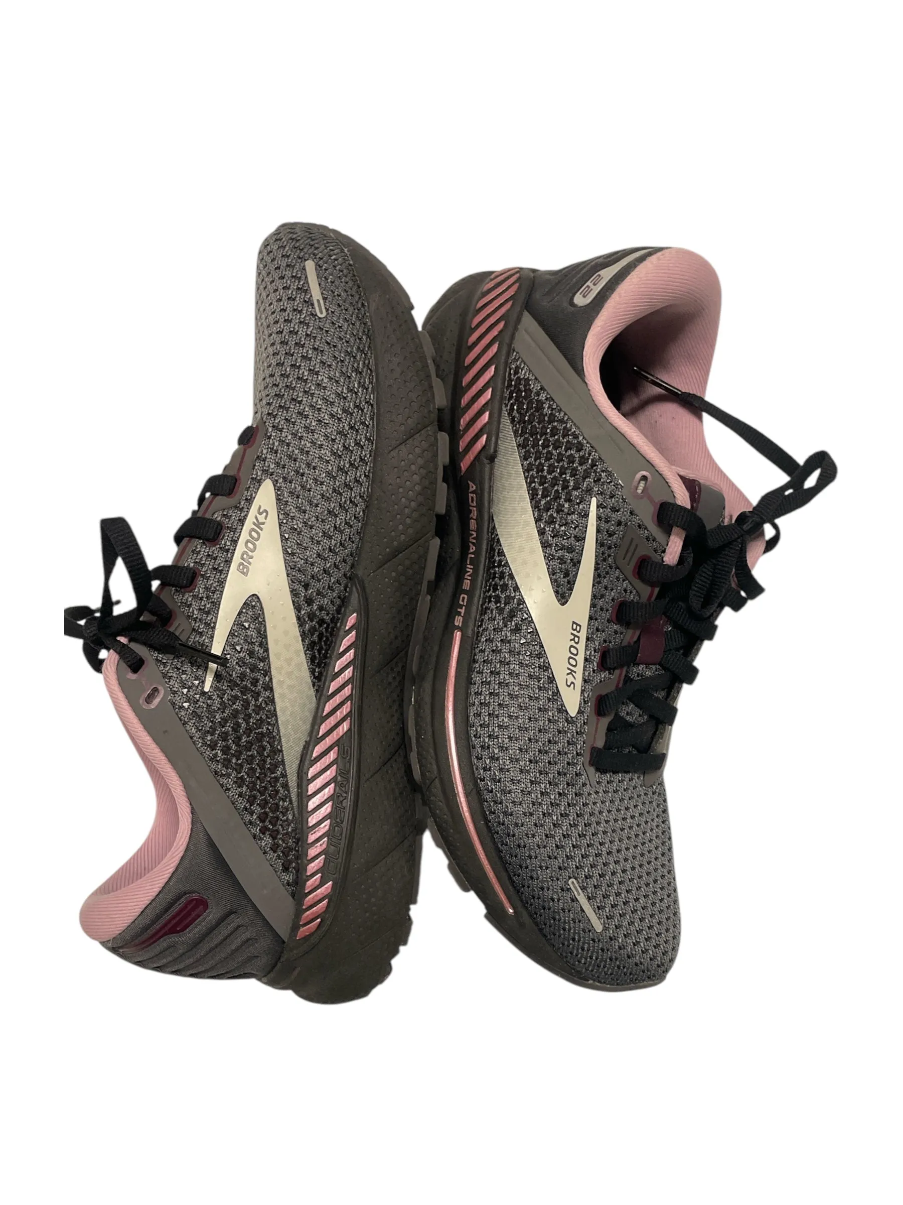 Shoes Athletic By Brooks In Grey & Pink, Size: 8.5