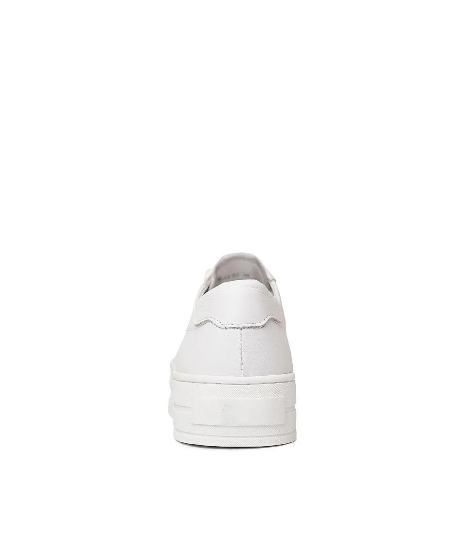 Sion White Leather Sneakers