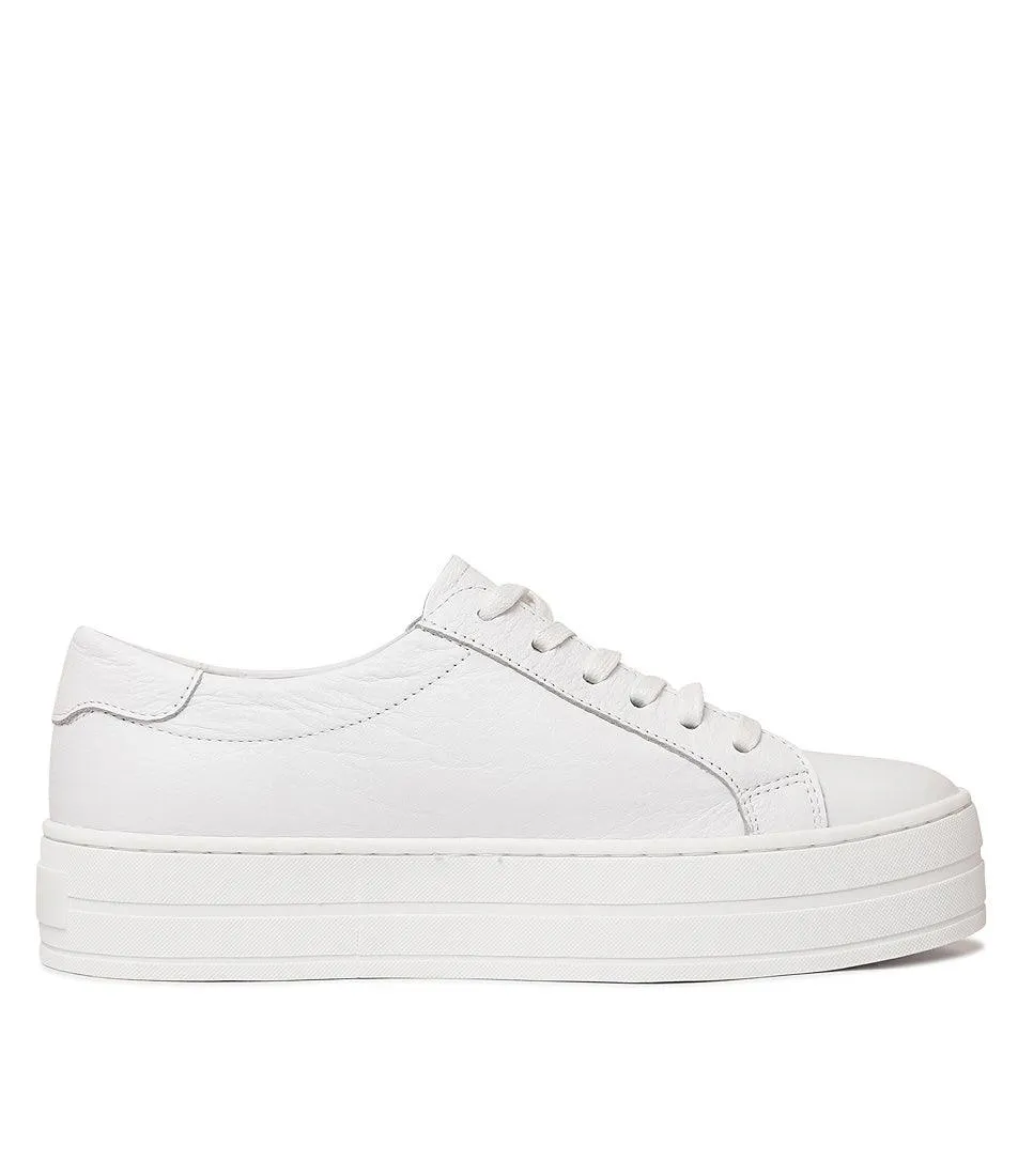 Sion White Leather Sneakers