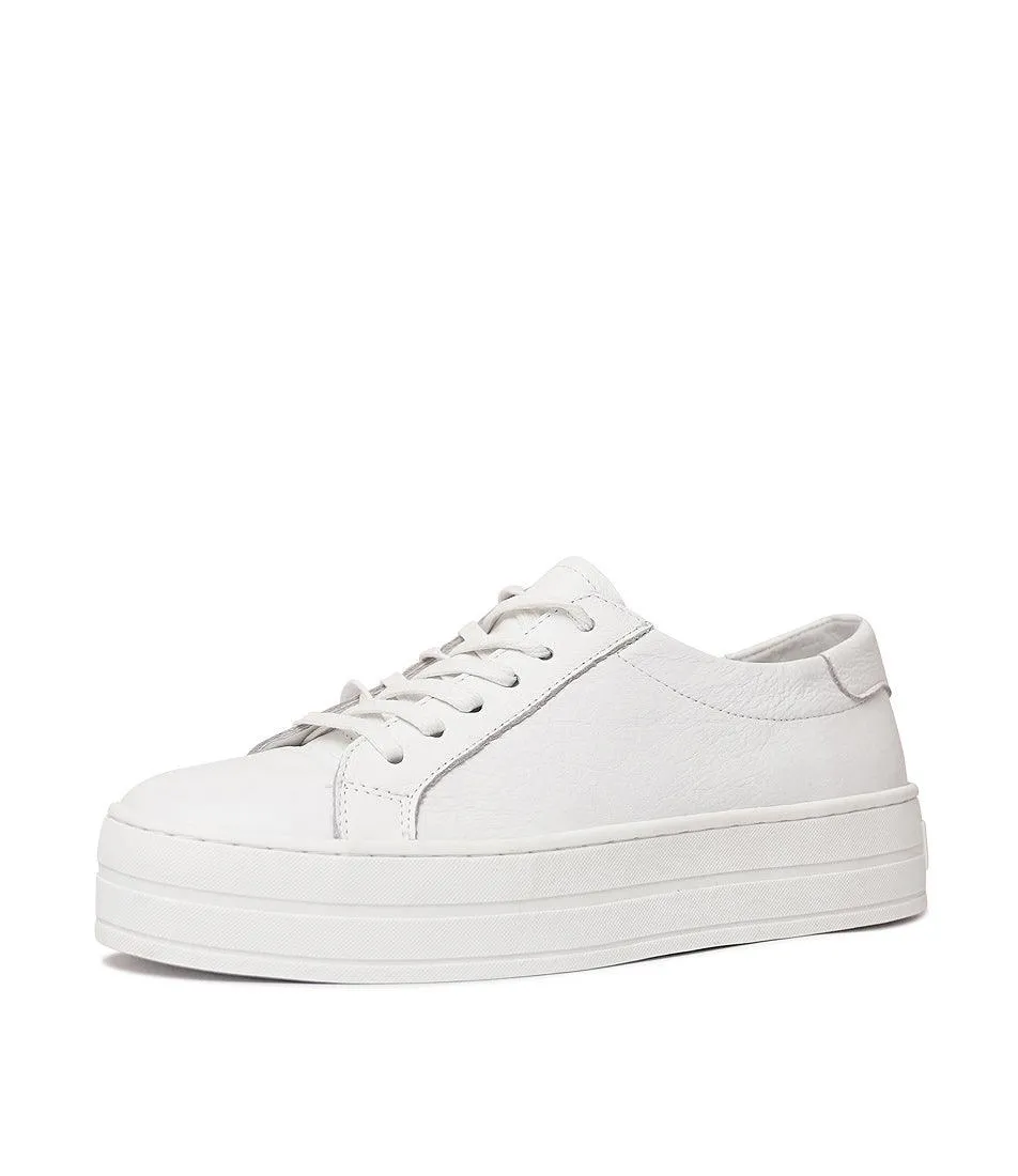 Sion White Leather Sneakers