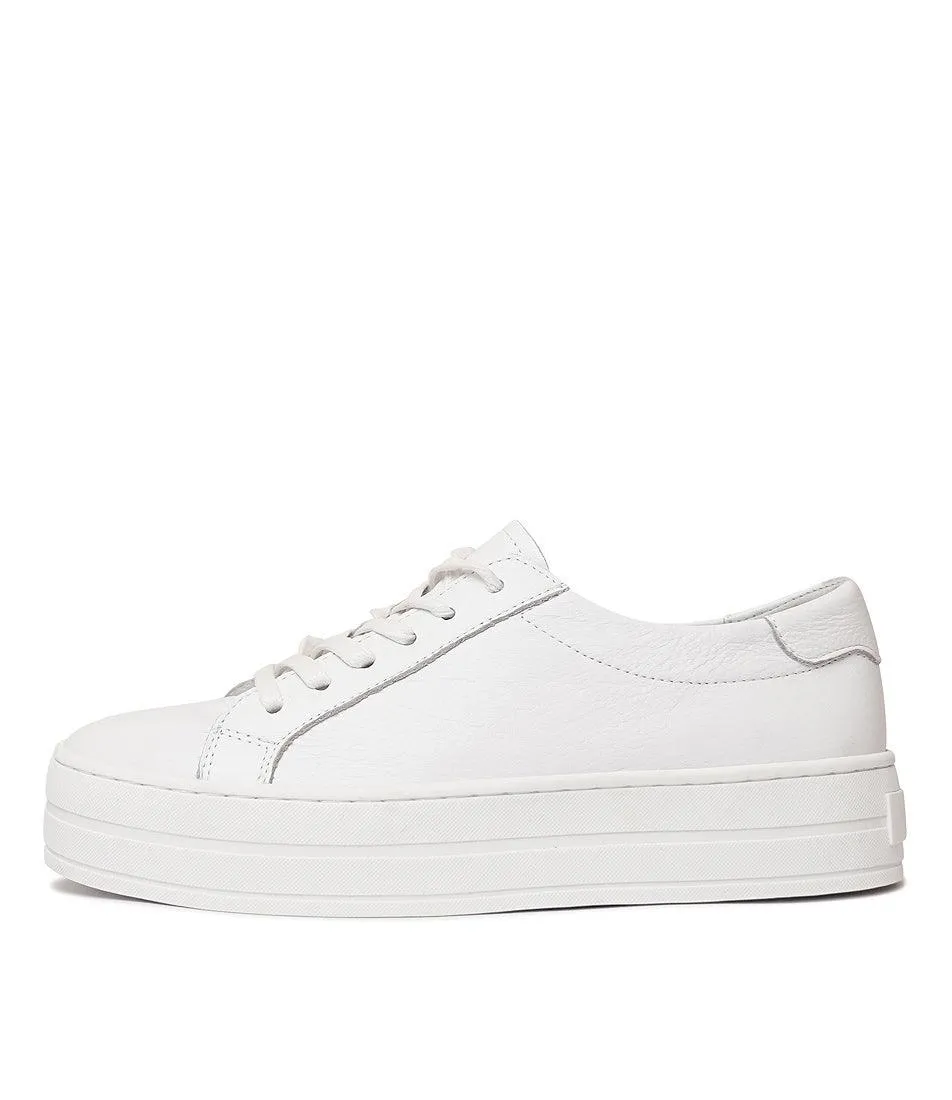 Sion White Leather Sneakers