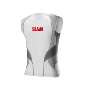 Slam Kids Sleeveless Rash Top - White/Grey