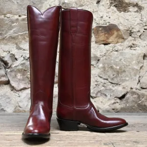 Stallion Ladies 16" Burnt Red "Cavalier" English High Boot W/Covered Piping