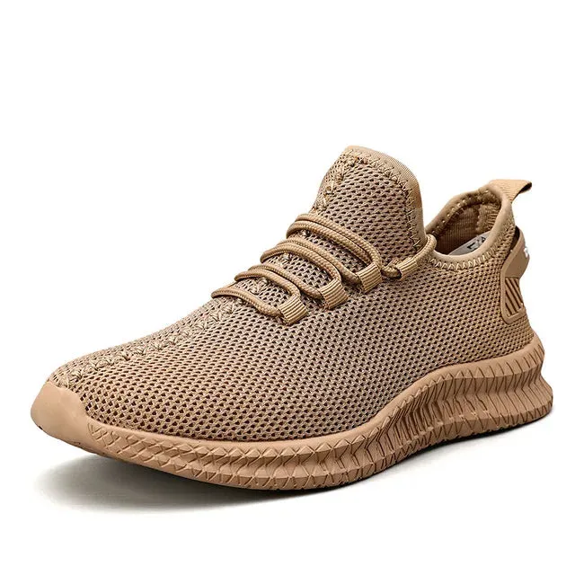 Stylish and Comfortable Men's Lace-Up Sports Sneakers for Outdoor Activities